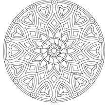 Desenho de Uma mandala de estilo árabe para Colorir  Desenho de mandala,  Flores art nouveau, Mandala art