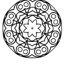 Mandala com acerolas para colorir