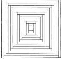 Desenho de um Mandala com labirintos para colorir