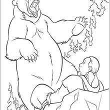 O urso ameaçando Sitka