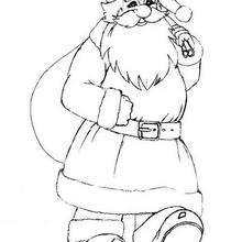 Desenho de Rosto de Papai Noel para o natal para Colorir - Colorir.com