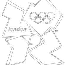 olímpico, Desenho de LOGOTIPO OLIMPICO DE LONDRES 2012 para colorir