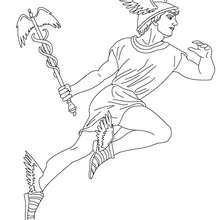 Desenho de HERMES o mensageiro dos deuses gregos para colorir