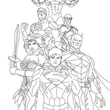 Desenhos da JUSTICE LEAGUE OF AMERICA