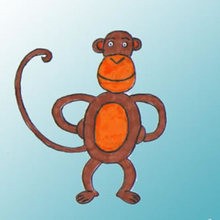 Vetores de Como Desenhar Macaco Macaco De Desenho Fácil Para