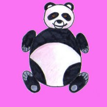 Desenhos para colorir de desenho de um panda de gravata para