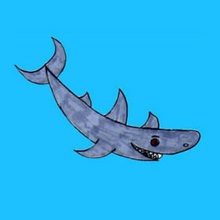 Como desenhar um tubarão