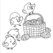 Desenhos para colorir de desenho de uma galinha da páscoa para colorir  