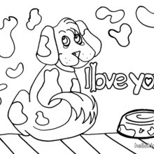 Desenhos para colorir de desenho de uma família cachorro para colorir  