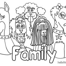 Desenhos para colorir de desenho de uma família cachorro para colorir  