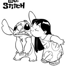 Páginas para colorir Lilo and Stitch - Desenhos para colorir