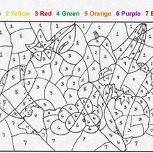 Desenhos para colorir de colorindo as frutas pelos números 