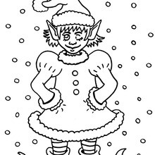 Desenhos de Duendes de Natal para colorir - Bora Colorir