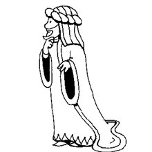 Desenho do Gaspar, um dos Três Reis Magos para colorir