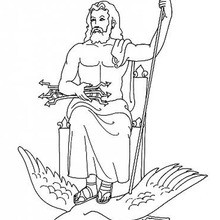 Desenho do ZEUS o deusdo Olimpo para colorir
