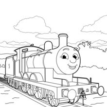 Como Pintar e colorir trem Thomas e seus amigos criançinhas