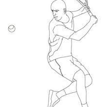 Desenho do Nikolai Davydenko jogando tênis para colorir