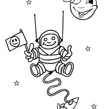Desenho de um astronauta para colorir