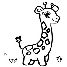 Desenho de uma Girafa de brinquedo para colorir