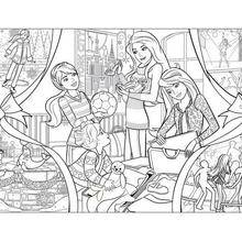 Desenhos para colorir: Pintar a Barbie no Natal