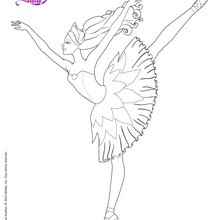 Desenho colorir barbie bailarina