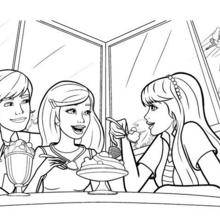 Desenho para colorir barbie e suas amigas!