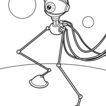 Desenho de Alienígenas assistindo TV para colorir