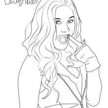 Desenho de Emoji de vampiro para colorir  Desenhos para colorir e imprimir  gratis