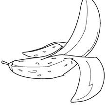 Desenho de uma banana para colorir