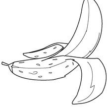 Banana para colorir