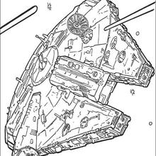 Desenho da nave estrelar Millenium Falcon para colorir