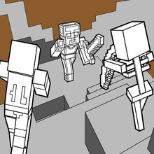 Desenhos para colorir de minecraft para colorir - combate todas as