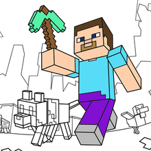 Minecraft para colorir 