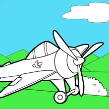 Avião para pintar e colorir fofo - Imprimir Desenhos