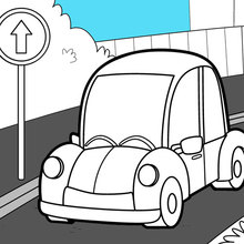 Desenho de Carro na estrada para Colorir - Colorir.com