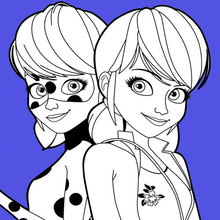 Desenhos para colorir de ladybug e chat noir 