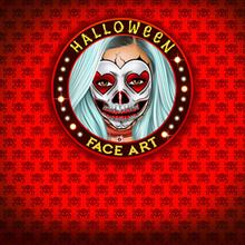 Models Halloween Face Art