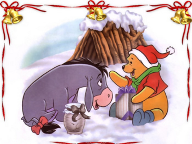 Papél de parede: O Ursinho Pooh no Natal