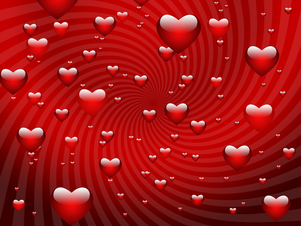 Papél de parede: Corações vermelhos para o dia dos namorados